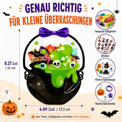 🎁Halloween Goodie Bags – Clear Cauldron Candy Favor Bags