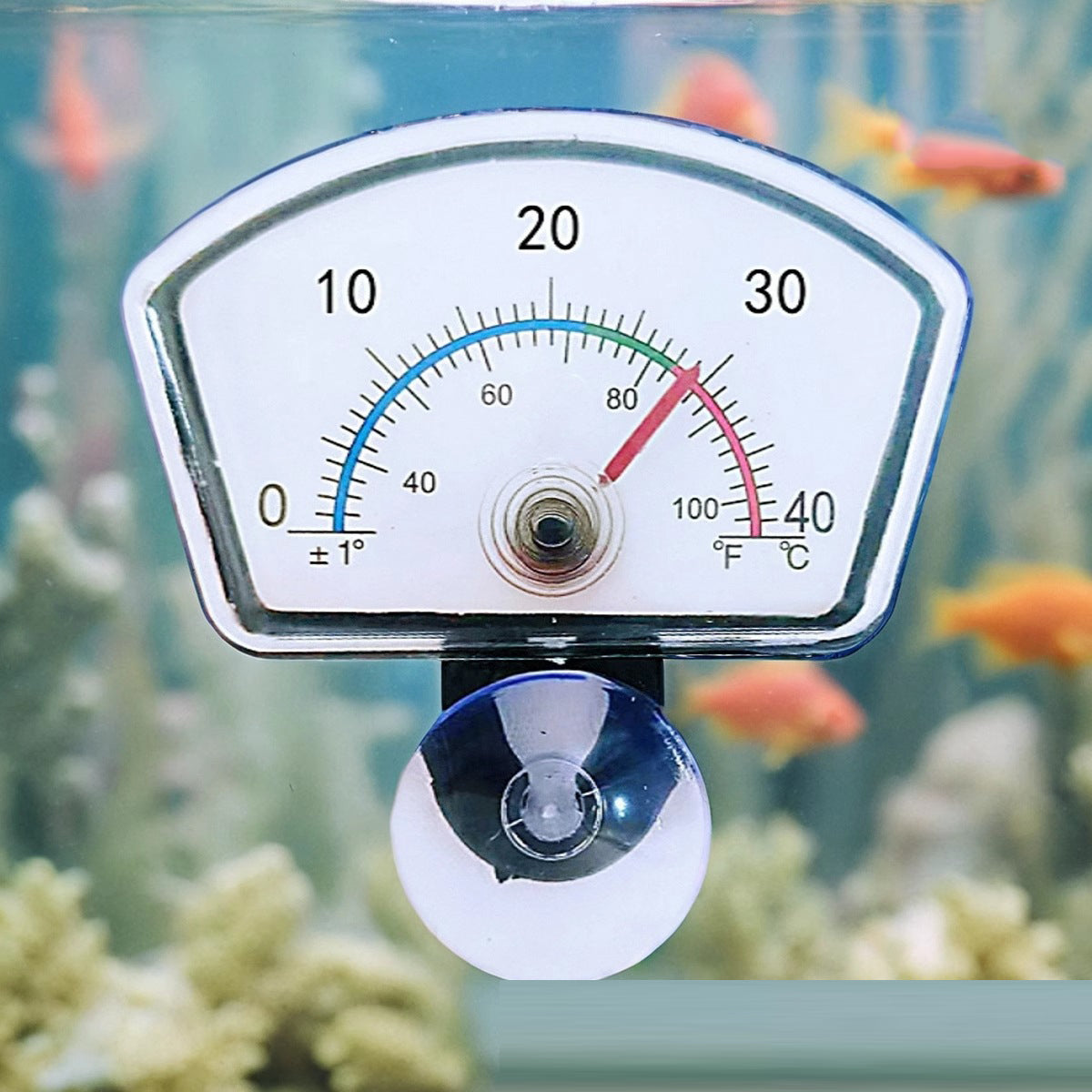 Fish Aquarium Liquid-in-Glass Thermometer Type Cane-Shape Thermometer Temperature Meter