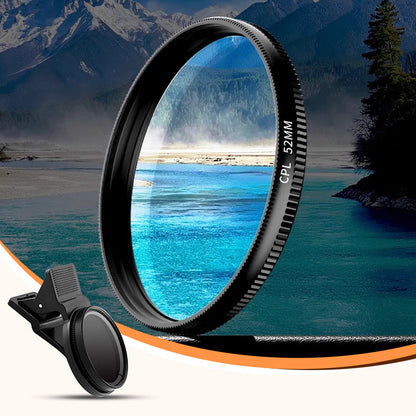 🔥 SALE 50% OFF✨52mm Clip-on CPL Phone Camera Lens Filter Kit
