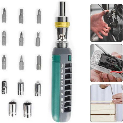 ⏳Limited-time 50% off⏰14 in 1 Multifunctional Ratchet Screwdriver Set🪛