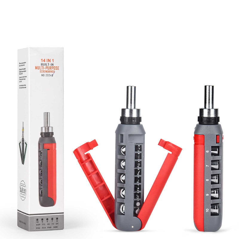 ⏳Limited-time 50% off⏰14 in 1 Multifunctional Ratchet Screwdriver Set🪛