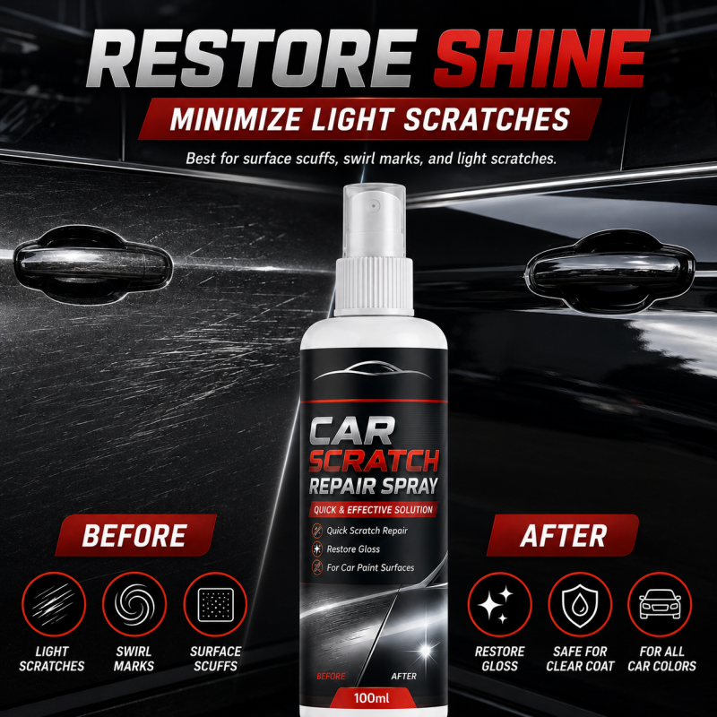 🥳2026 HOT SALE🥳💞50K+ SOLD!🚗✨ 49% OFF! Universal Car Scratch Repair Spray – Erases light scratches, swirl marks & scuffs fast. No body shop needed – restore your car’s gloss in minutes! 🛡️💨
